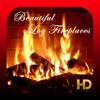 Beautiful Log Fireplaces HD Icon